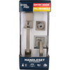 Steel Pro Brushed Nickle Modern Handleset with Square Lever HAPX2S11L 257189