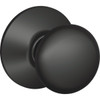 Schlage Plymouth Matte Black Passage Hall & Closet Door Knob F10GPLY622