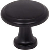 KasaWare 1-3/16 In. Diameter Matte Black Flat Round Knob (4-Pack) K997MB-4