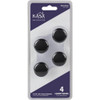 KasaWare 1-3-16 In. Diameter Matte Black Flat Round Knob (4-Pack) K997MB-4 255727
