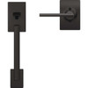 Schlage Matte Black Front Entry Handle & Latitude Lever with Century Trim