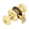 Schlage Plymouth Bright Brass Bed & Bath Door Knob F40VPLY605
