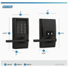 Schlage Encode Smart WiFi Matte Black Latitude Lever with Century Trim FE789WBVCEN622LAT 228171