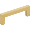 KasaWare 3-3/8 In. Overall Length Brushed Gold Square Bar Pull (2-Pack)