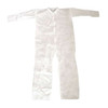 Condor Collared Disposable Coveralls, 3XL, White, polypropylene, zipper 26W755