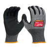 Cut Protection Dipped Gloves, Cut Level A8 ,Dipped ,Nitrile ,Rough ,X-Large 1 PR
