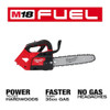 12 in L Cordless Battery-Powered Chainsaw, 2.7 hp, 18 V, Bare Tool  2826-20C