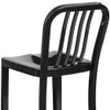 Flash Furniture 30" High Black Metal Barstool with Slat Back CH-61200-30-BK-GG