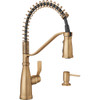 Moen Nolia 1-Handle Pull-Down Widespread Kitchen Faucet, Bronzed Gold 87886BZG