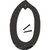 Hy-Ko 4 In. Satin Black Number 0 BK-40/0