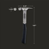 Stiletto TRIMBONE 10 Oz. Smooth-Face Framing Hammer with Curved Titanium Handle TRMB 348595