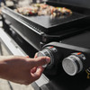 Weber Traveler 22 In. 2-Burner Propane Gas Griddle Flat Top Grill, Black 1500213 883068