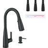 Moen Haelyn 2-Handle Pull-Down Kitchen Faucet with ColorCue, Matte Black