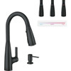 Moen Haelyn 2-Handle Pull-Down Kitchen Faucet with ColorCue, Matte Black