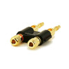 Monoprice Banana Speaker Plugs, Dual - Black 2945