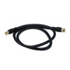 Monoprice Coaxial Cable,RG-6,3 ft.,Black 3030