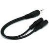 Monoprice Audio Cable,3.5mm Jack,6 In 667