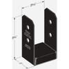 Simpson Strong-Tie Outdoor Accents Avant Collection ZMAX 4X4 Black Post Base APVB44 138389