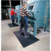 Antifatigue Mat, 5 ft L x 3 ft W, 1-2 in Thickness, Vinyl, Corrugated, Black  474S0035BL