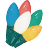 Ceramic Multi 25-Bulb C9 Incandescent String Light Set with Green Wire ES76-970