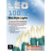 Warm White 100-Bulb Mini Incandescent-Style String Light Set with Green Wire