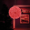 Alpine 8 In. Green & Red LED Sphere Christmas Ornament COR216M-GNRD 857498