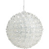 Alpine 8 In. Twinkling Cool White LED Sphere Christmas Ornament COR109WT