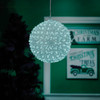 Alpine 8 In. Twinkling Cool White LED Sphere Christmas Ornament COR109WT 846604
