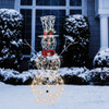 Alpine 38 In. Warm White LED White Mesh Snowman Lighted Decoration with Bowtie CIM376L 884457