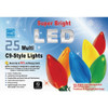 Super Bright Transparent Multi 25-Bulb C9 LED String Light Set with Green Wire ES72-616 957267