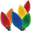 Super Bright Ceramic Multi 25-Bulb C9 LED String Light Set with Green Wire