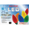 Super Bright Ceramic Multi 25-Bulb C9 LED String Light Set with Green Wire ES72-617 965552
