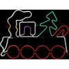 Alpine 36 In. LED Multi-Color Christmas Train Lighted Decoration CEY230MC 814910