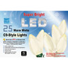 Super Bright Warm White 25-Bulb C9 LED String Light Set with Green Wire ES72-614 959464
