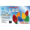 Super Bright Transparent Multi 25-Bulb C7 LED String Light Set with Green Wire ES72-612 946068