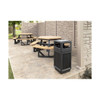 Canmeleon 15 gal Square Outdoor Can, Black, None, Plastic, 13 3-4 in  9474BL