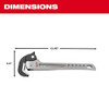 Milwaukee Tool 13 23-50 in L 2 in Cap. Aluminum Pipe Wrench 48-22-7414