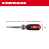 Milwaukee Tool Multi-Bit Screwdriver,8 in L 48-22-2917
