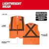 Class 2 High Visibility Orange Mesh One Pocket Safety Vest - S-M (CSA)  48-73-2255