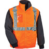 Ergodyne 3-in-1 Jacket/Vest, 300D Oxford Polyester, Class 2 Type R, Hi-Viz Orange, 4XL 8287