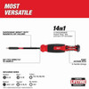 Milwaukee Tool Multi-Bit Screwdriver,1 1-2 in L 48-22-2915