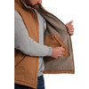 Berne Heartland Men's 2XL Brown Sherpa-Lined Washed Duck Vest V818BDR520 718762
