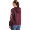Berne Small Cabernet Women's Signature Sleeve Pullover Hooded Sweatshirt WSP401CABR360 743788