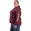 Berne Small Cabernet Women's Signature Sleeve Pullover Hooded Sweatshirt WSP401CABR360 743788