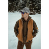 Berne Heartland Men's Large Brown Sherpa-Lined Washed Duck Vest V818BDR440 714066