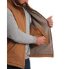 Berne Heartland Men's Large Brown Sherpa-Lined Washed Duck Vest V818BDR440 714066