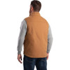 Berne Heartland Men's Large Brown Sherpa-Lined Washed Duck Vest V818BDR440 714066