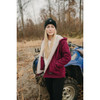 Berne Women's XL Plum Sherpa-Lined Softstone Duck Hooded Jacket Berne Women's XL Plum Sherpa-Lined Softstone Duck Hooded Jacket