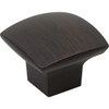 Jeffrey Alexander Sonoma 1-3/16 In. Length Brushed Oil Rubbed Bronze Square Knob