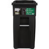 Toter 32 Gal. Black Outdoor Trash Can With Attached Lid and Wheels 79232-R2200 616436
